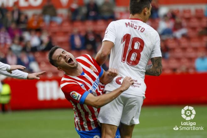 Jony, en el Sporting-Cartagena (foto: LaLiga).