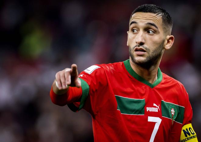 Ziyech, en el Marruecos-Portugal del Mundial de Qatar (FOTO: Cordón Press).