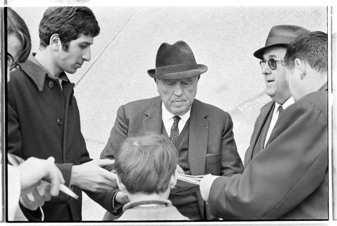 El Presidente Santiago Bernabéu en 1969 (Foto: Cordon Press).