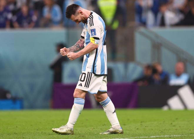 Leo Messi, durante el Argentina-Croacia del Mundial (Foto: Cordon Press).