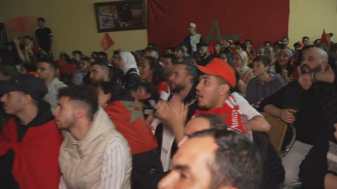 Concentración de hinchas marroquíes en Sevilla