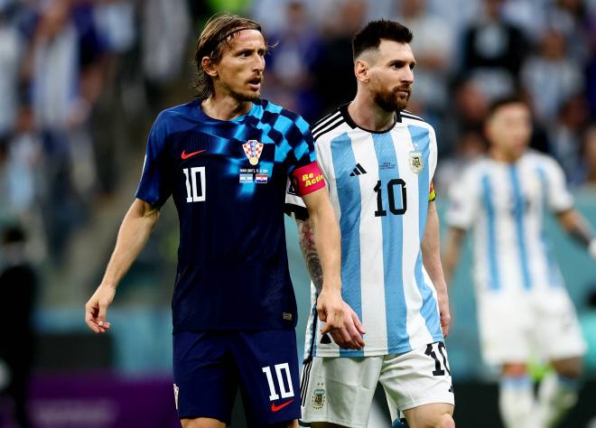 Luka Modric y Leo Messi, en el Argentina-Croacia (FOTO: Cordón Press).