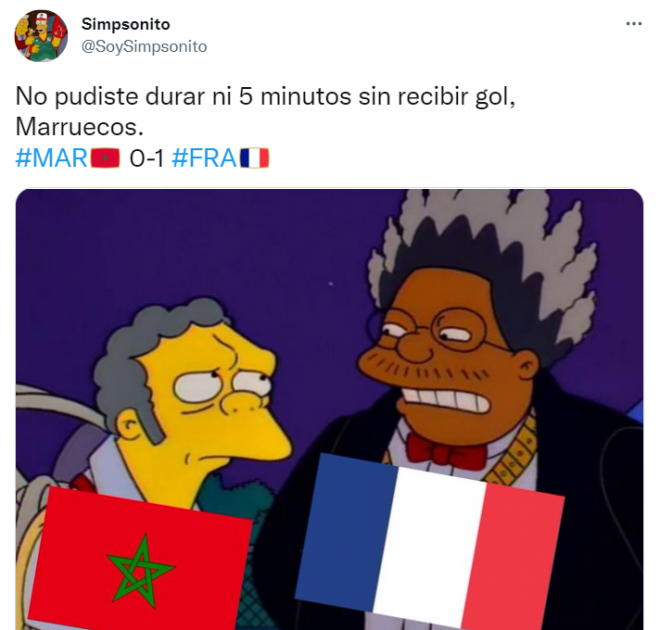 Meme del Francia-Marruecos del Mundial de Qatar.