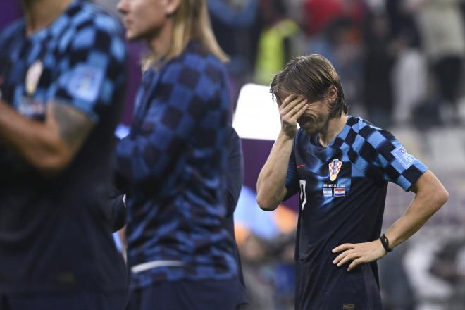 Modric tras la derrota de Croacia en la semifinal (Foto: Cordon Press).
