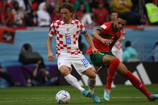 Luka Modric en el partido de fase de grupos entre Croacia y Marruecos (Foto: Cordon Press).
