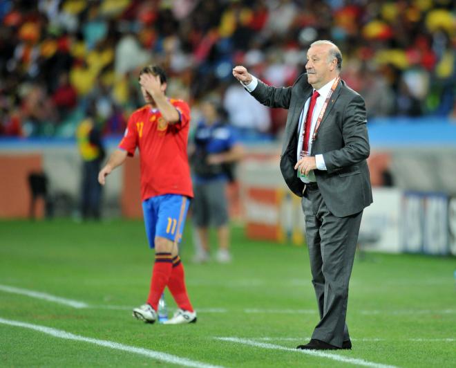 Vicente del Bosque con la Selección española en el Mundial de 2010 (Foto: Cordon Press).