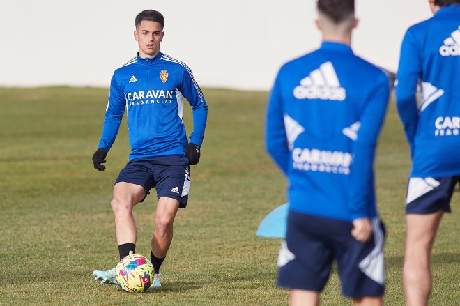 Bermejo ha vuelto a entrenar con el Real Zaragoza (Foto: Daniel Marzo). 