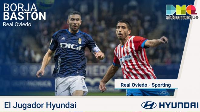 Borja Bastón, Jugador Hyundai del Real Oviedo-Real Sporting de Gijón