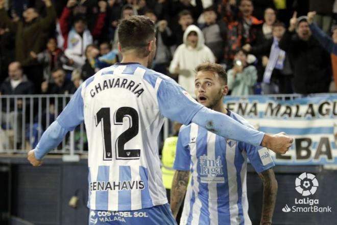 Chavarría y Villalba, tras el gol del argentino (Foto: LaLiga).
