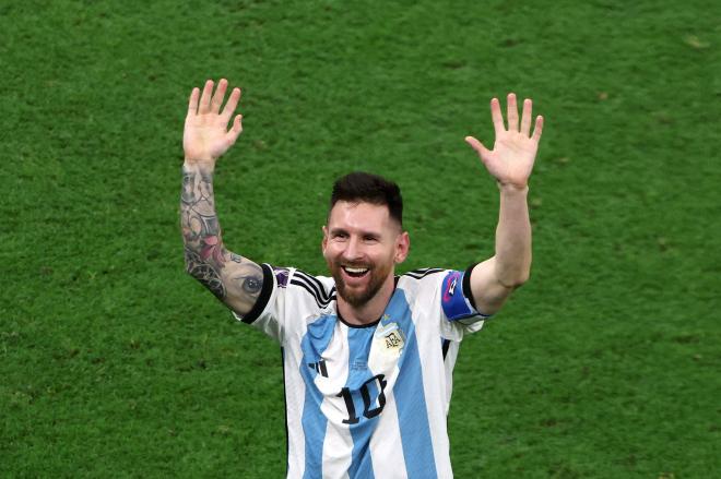 Messi, tras ganar la final del Mundial (Foto: Cordon Press)