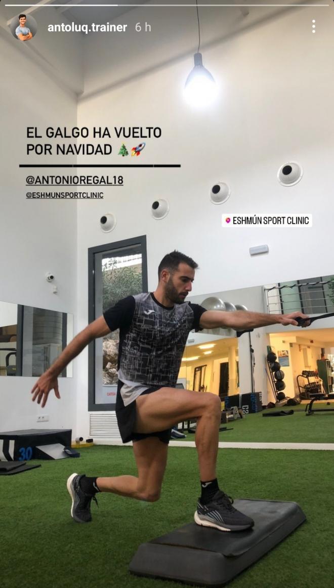 Antoñito entrenando en el Eshmun Sport Clinic de Málaga
