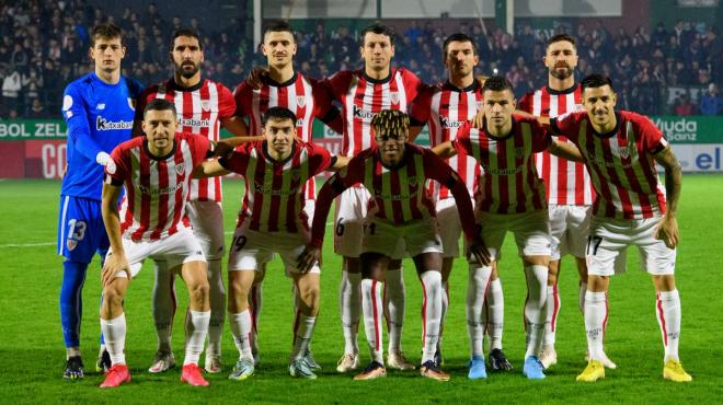 Once del Athletic ante el Sestao River en Las Llanas (Foto: Athletic Club).