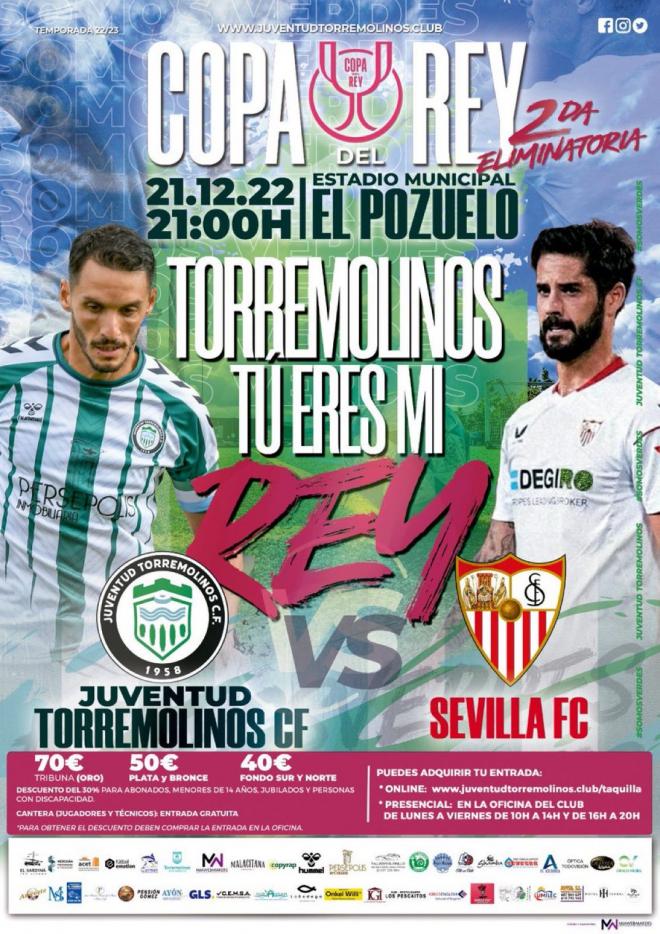 El cartel del Juventud Torremolinos-Sevilla, con Isco Alarcón.
