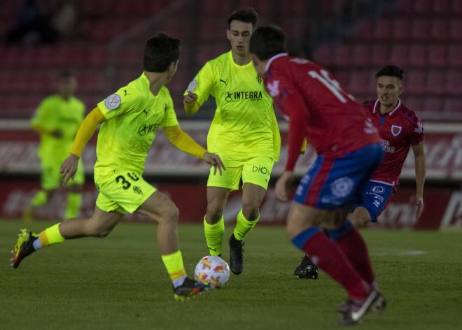 Pedro Díaz, en el Numancia-Sporting (Foto: CordonPress).