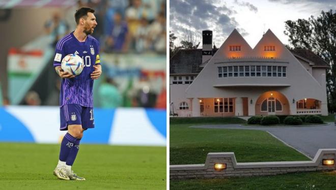 Leo Messi y una de las casas de su 'country' en Rosario.