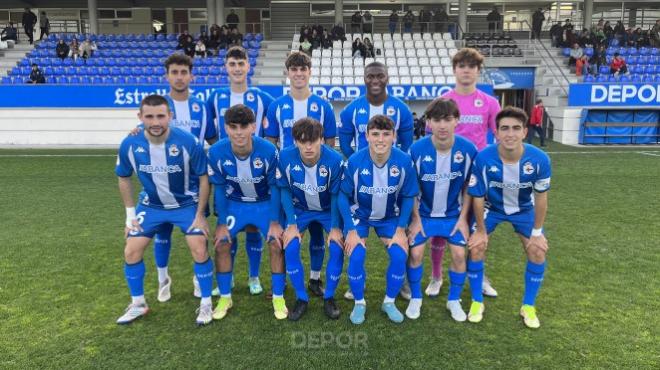 Equipo juvenil del Deportivo en un partido de la temporada 22/23 (Foto: RCD)