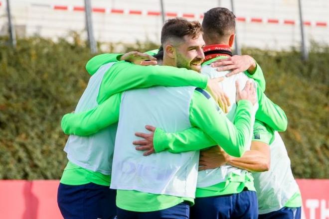 Piña de los Leones entrenando en Lezama (Foto: Athletic Club).