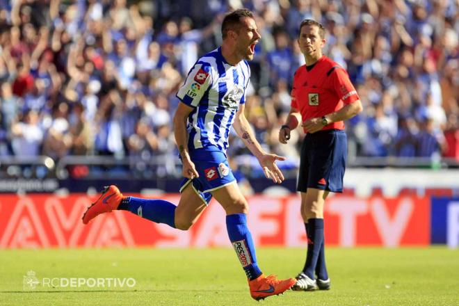 Alberto Lopo con el RC Deportivo (Foto: RCD)