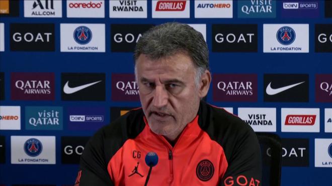 Galtier, en la rueda de prensa previa al partido contra el Racing de Estrasburgo.