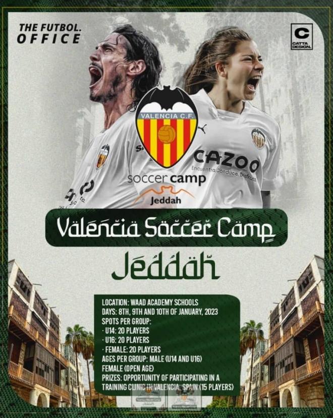 El Valencia realizará un campus de fútbol femenino en Arabia Saudí antes de la Supercopa