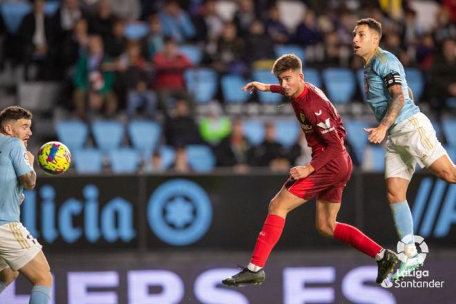 Mallo en el encuentro del Celta ante el Sevilla. (Foto: LaLiga)