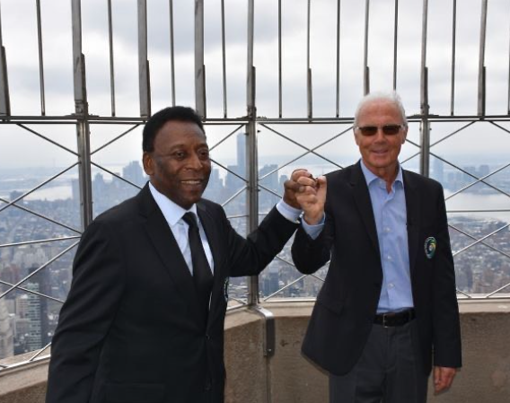 Franz Beckenbauer con Pelé en Nueva York (Foto: @franzbeckenbauer).