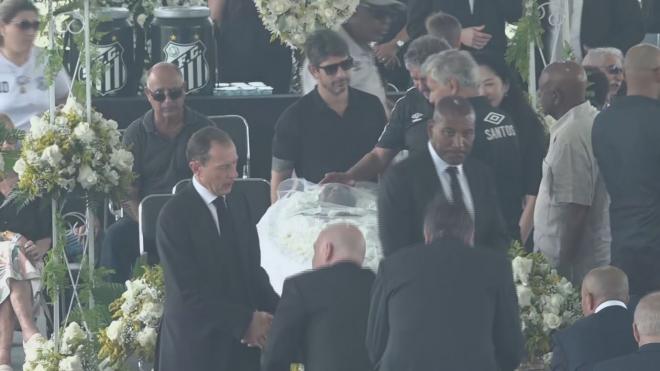 Butragueño, durante el funeral de Pelé.