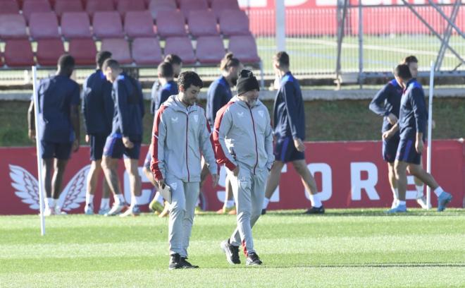 Sampaoli, en la sesión del Sevilla este martes (Foto: Kiko Hurtado).