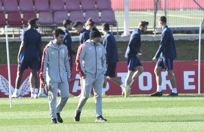 Sampaoli, en la sesión del martes (Foto: Kiko Hurtado).