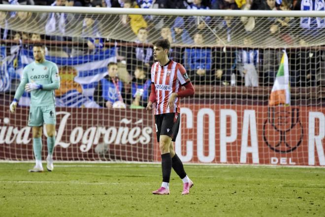 Jorge Martínez-Losa, en el partido de Copa de la UD Logroñés contra la Real Sociedad (Foto: Giovanni Batista).