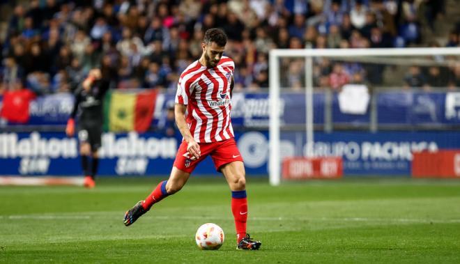 Mario Hermoso, en el Oviedo-Atlético de Madrid (Foto: ATM).