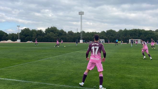 Delmás, en su primer encuentro como jugador del Málaga (Foto: María Naranjo).