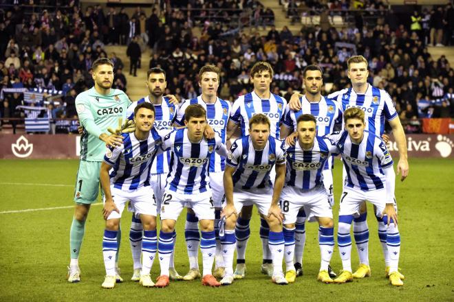 Once inicial de la Real Sociedad ante la UD Logroñés (Foto: Giovanni Batista).