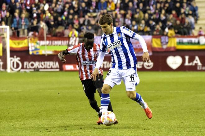 Aihen Muñoz en el Real Sociedad-UD Logroñés (Foto: Giovanni Batista).