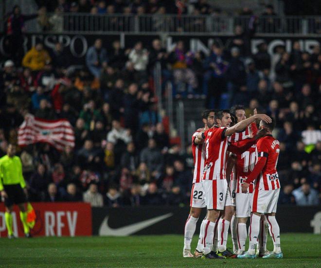 Celebración del gol en Copa ante el CD Eldense (Foto: CordonPress).