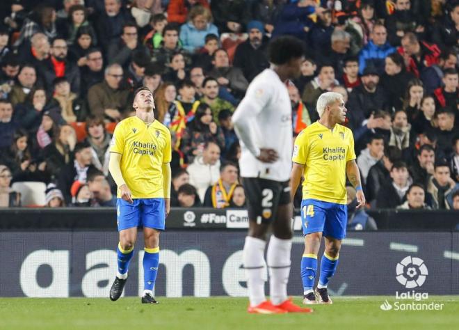 Alcaraz ante el Valencia en Mestalla. (Foto: LaLiga)