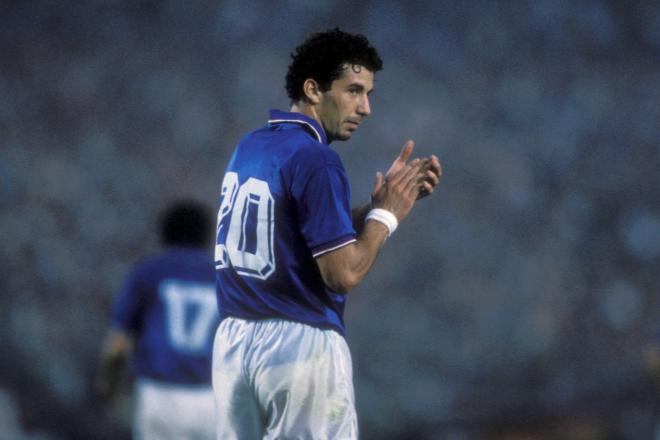 Gianluca Vialli, durante su etapa de jugador con Italia (Foto: Cordon Press).