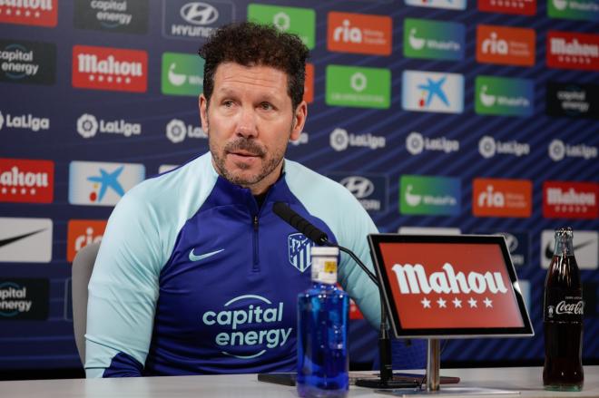 Diego Pablo Simeone, en sala de prensa (Foto: ATM).