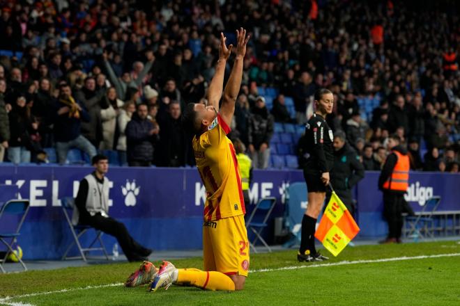 Yangel Herrera celebra su gol al Espanyol (Foto: LaLiga).