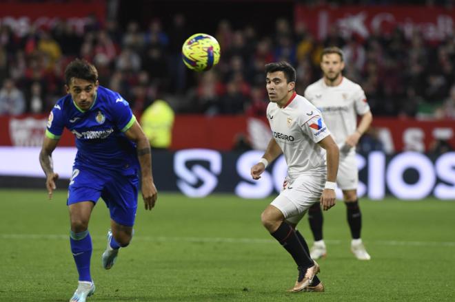 Damián Suárez y Acuña, en el partido de la primera vuelta (Foto: Kiko Hurtado).