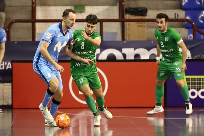 Una jugada del Movistar Inter-UMA Antequera de Supercopa.