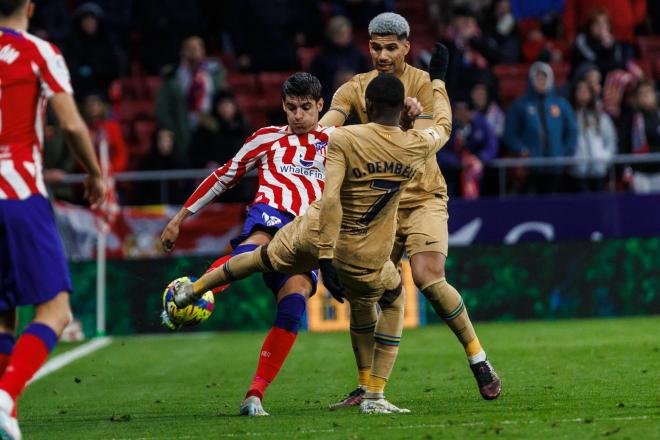 Álvaro Morata, en el Atlético de Madrid-Barcelona (Foto: Cordon Press).