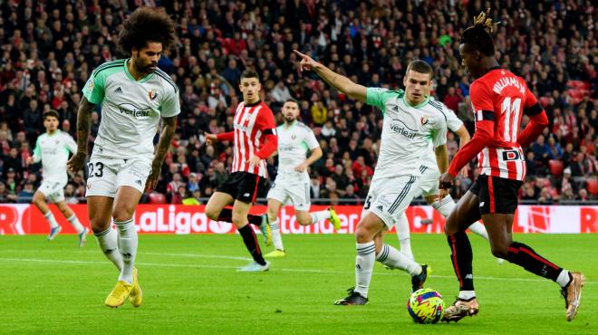 Nico ante Osasuna en San Mamés (Foto: Athletic Club).