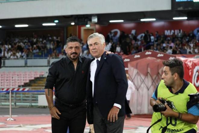 Gattuso y Ancelotti