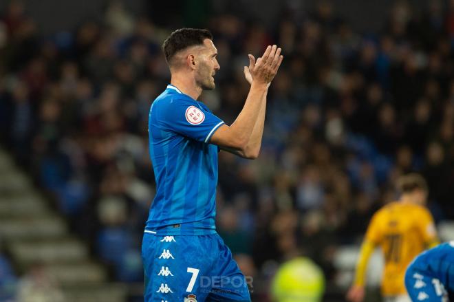 Lucas Pérez en el Deportivo-Unionistas (Foto: RCD)