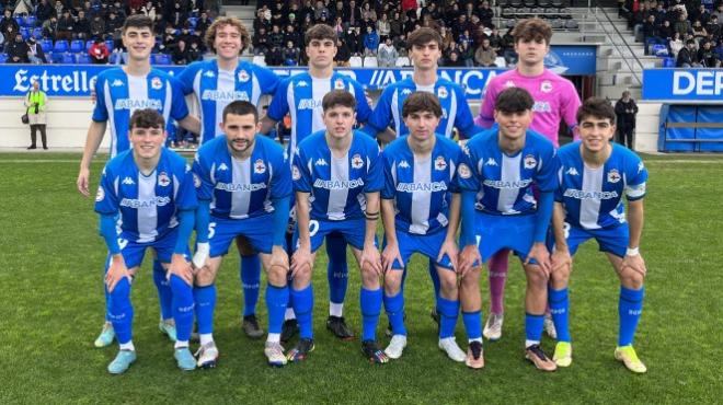 El Dépor Juvenil en su partido ante el Celta (Foto: RCD)