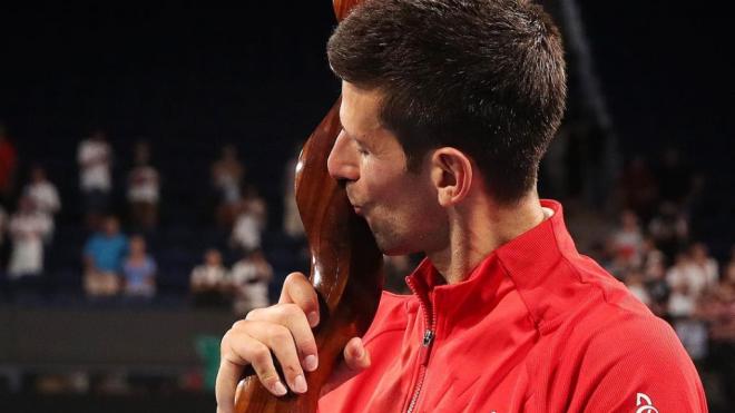 Djokovic, celebrando el triunfo en el Adelaide International. (Instagram: djokernole)