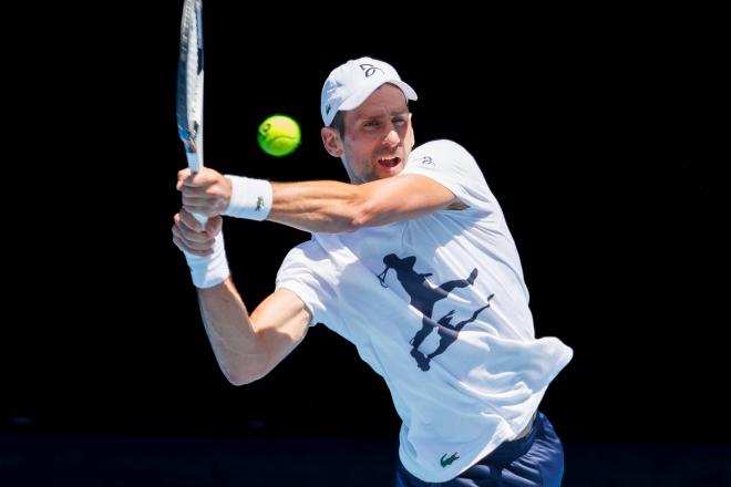 Novak Djokovic, en un entrenamiento en Australia (Foto: Cordon Press).