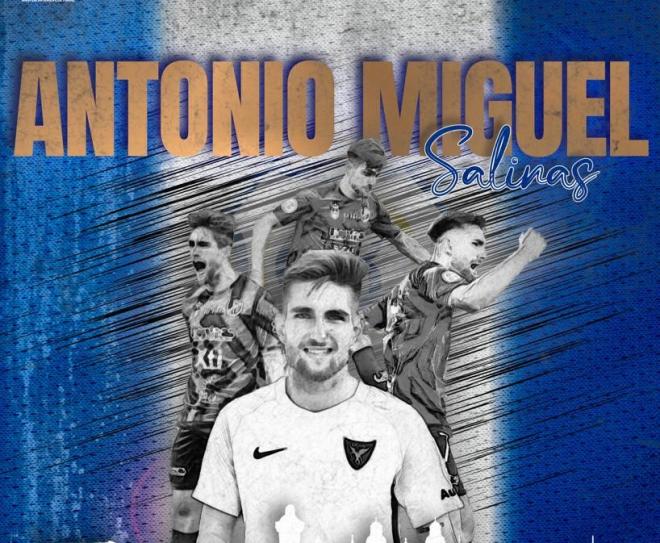 Antonio Miguel Salinas, nuevo jugador del Recre (Foto: Twitter).