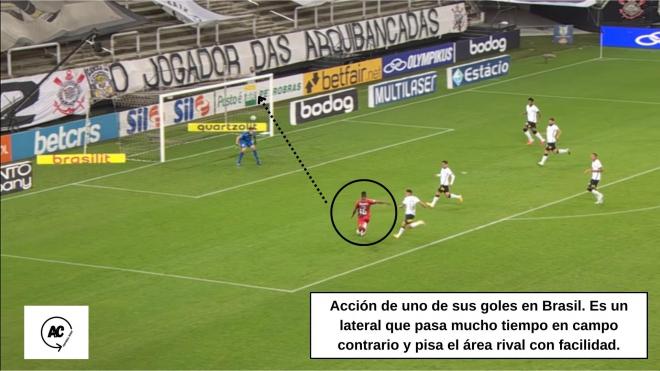 Uno de los goles que ha hecho con Athletico Paranaense en el Brasileirao.